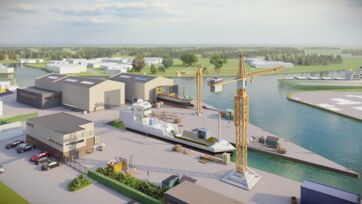 3D schets Scheepswerf